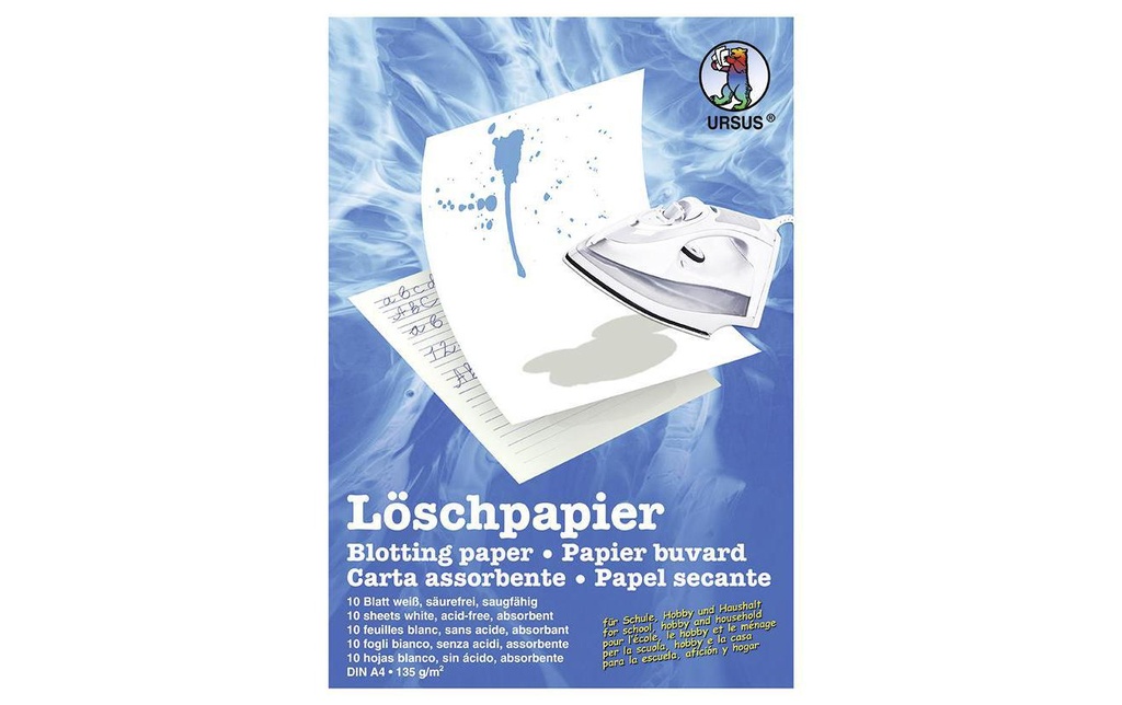 URSUS Papier buvard A4 10 pièces
