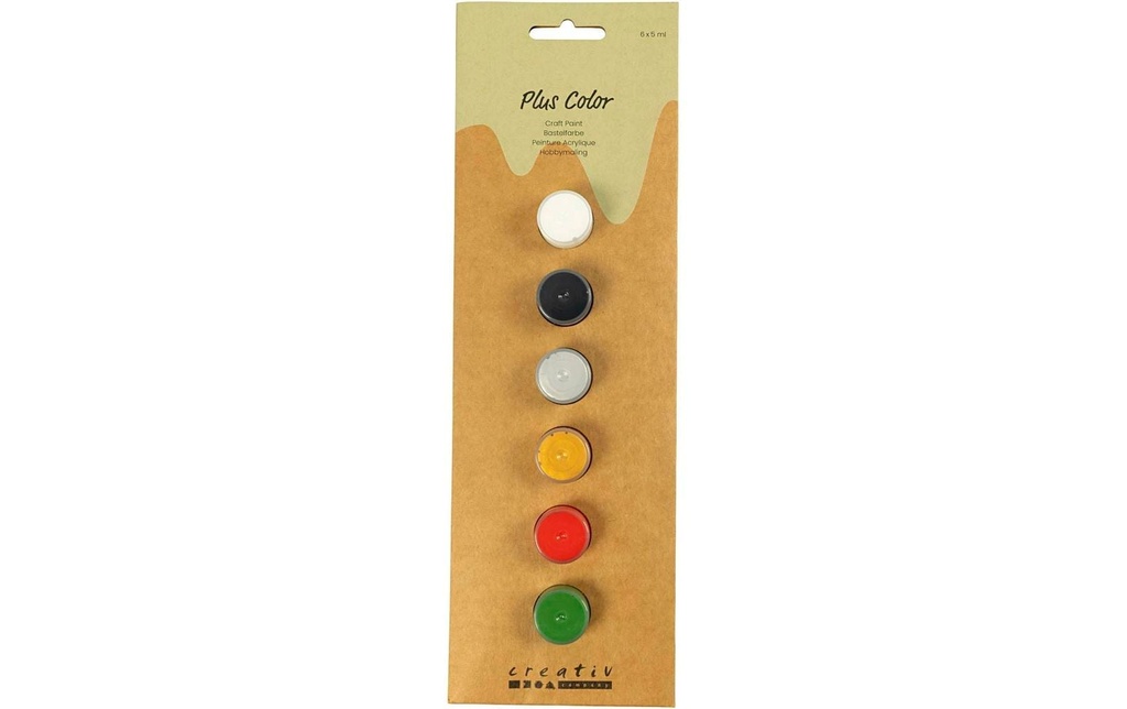 Creativ Company Peinture acrylique Peinture Hobby Plus Color 6 x 5 ml, couleurs de Noël