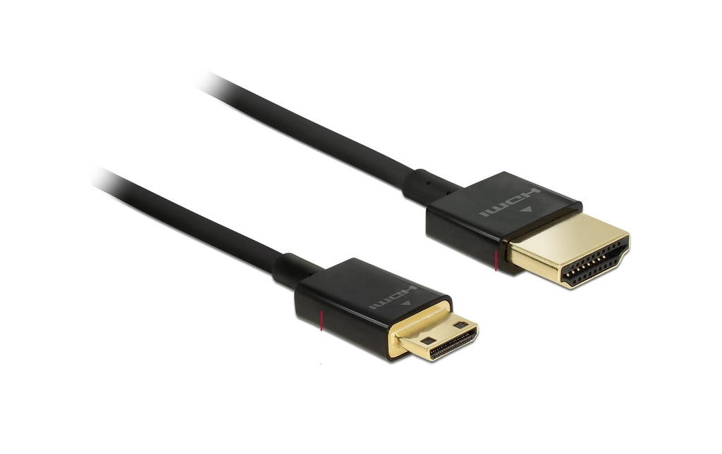 Delock Câble 4K 60Hz HDMI - Mini-HDMI (HDMI-C), 1.5 m, Noir