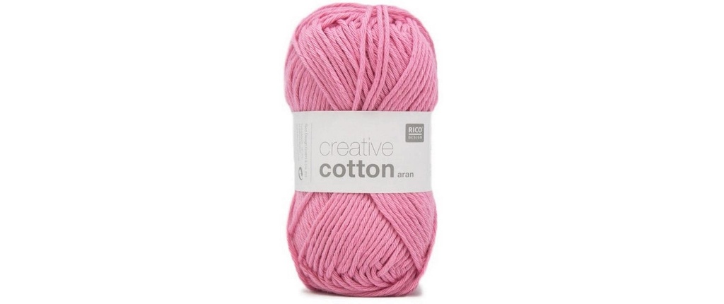 Rico Design Laine Creative Cotton Aran 50 g, rose fumé
