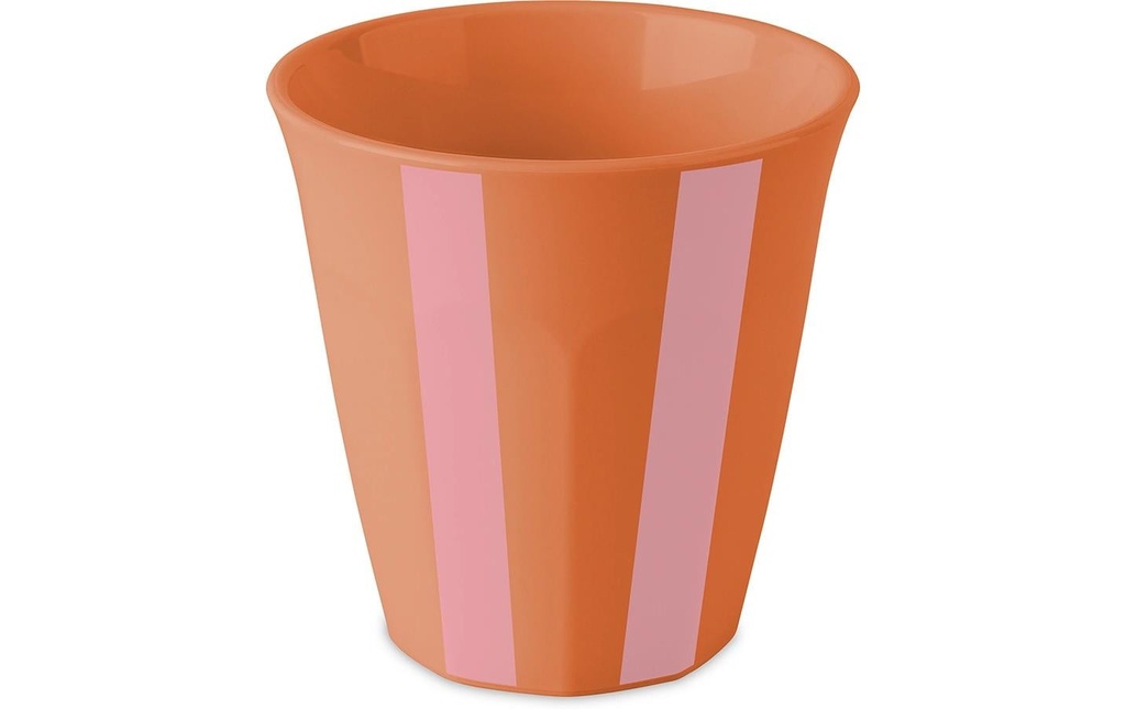 Koziol Gobelet Nora M Stripes 300 ml, 1 Pièce/s, Strong Coral