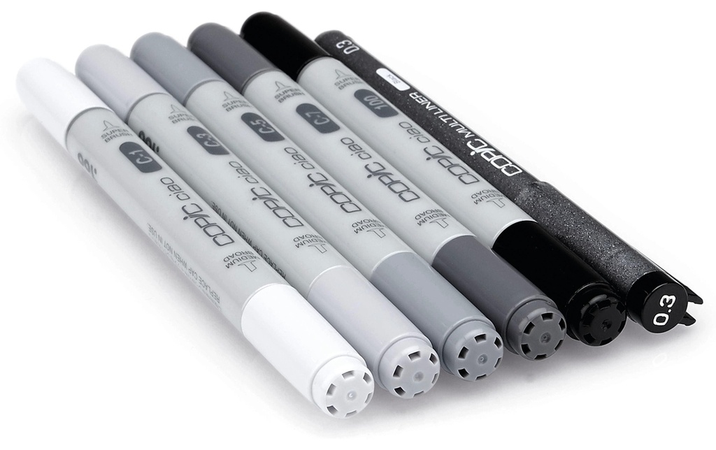 Copic Marqueur graphique Ciao 5+1 Set Cool Grey