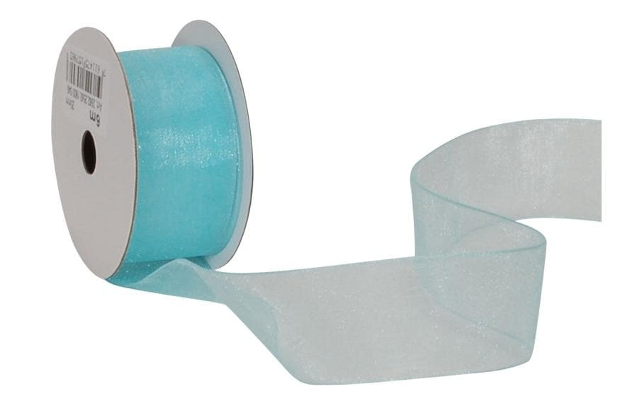 Spyk Bande d'organza Organsa 25 mm x 6 m, Turquoise