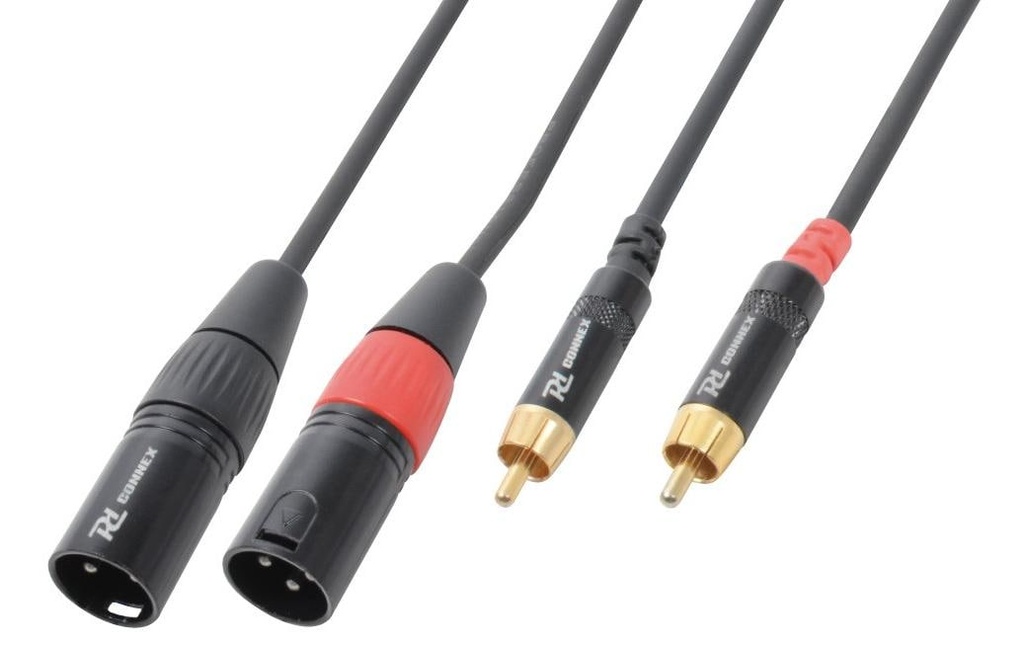 PD Connex Câble audio CX66-3 XLR 3 pôles, mâle - Cinch 3 m