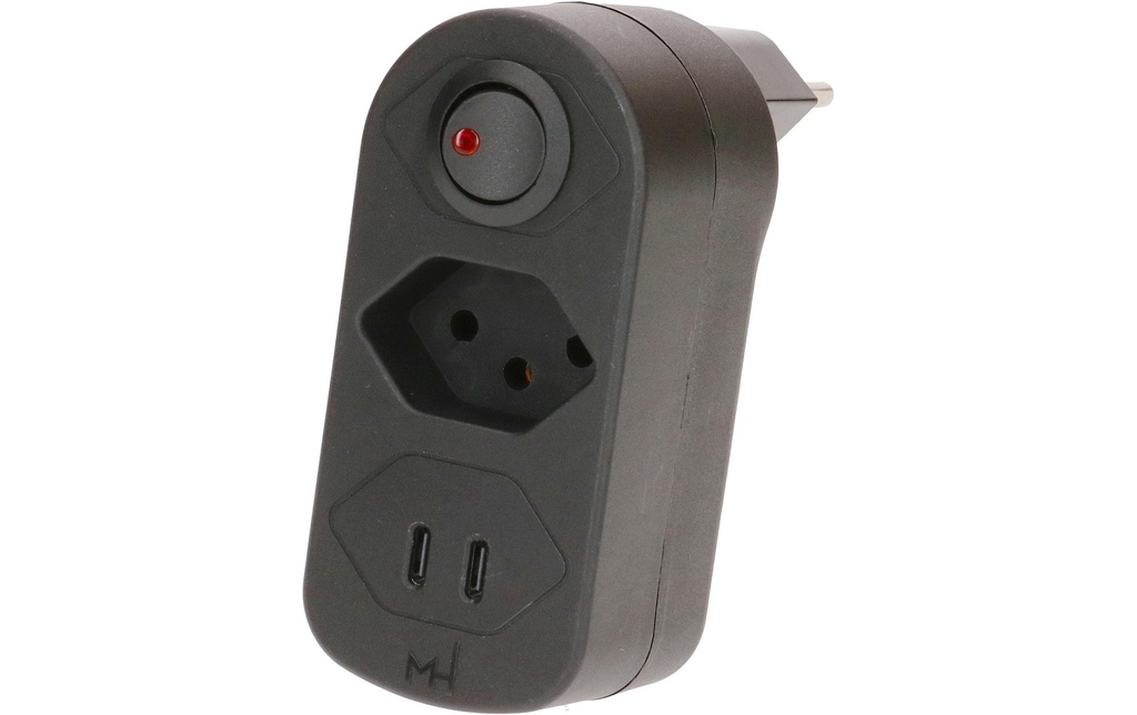 Max Hauri Connecteur multiple Adapt 1x Typ 13, 2x USB-C/C, 20 W