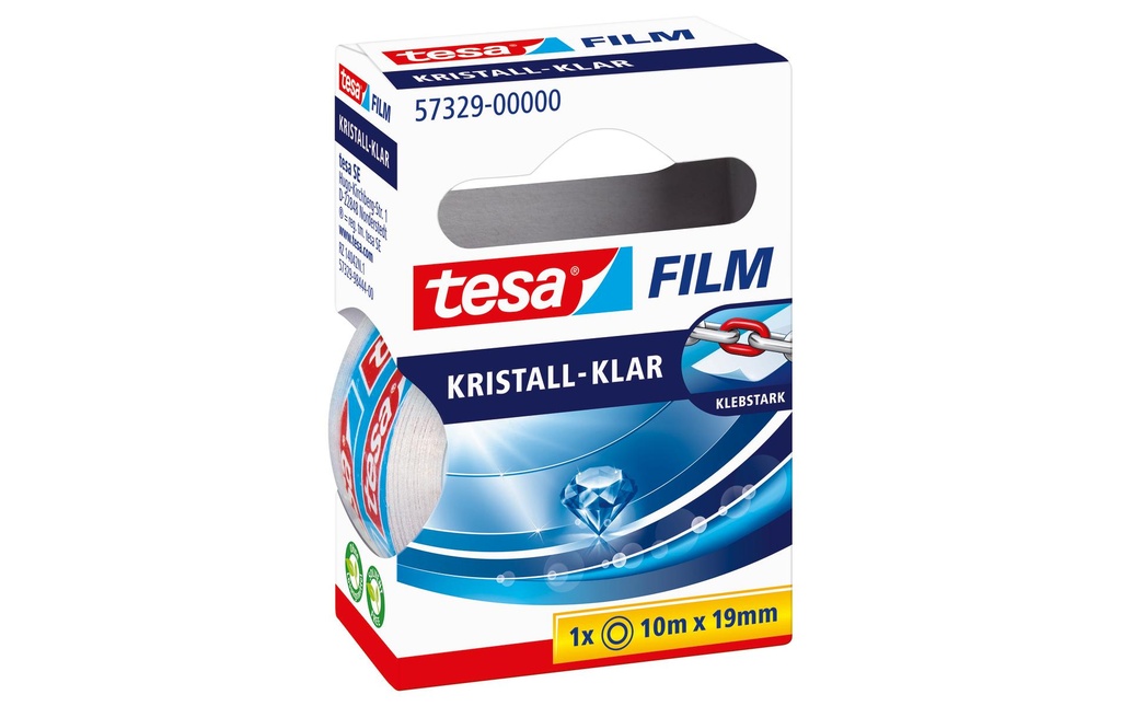 tesa tesafilm cristal clair 57329 19 mm x 10 m, Transparent