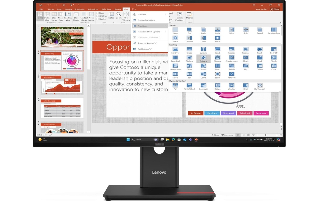 Lenovo Moniteur ThinkVision T27-40 27 , 1920 x 1080 (Full HD)