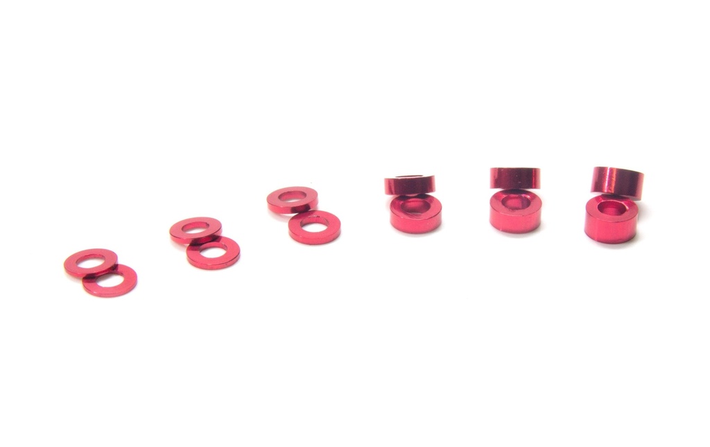 EP Entretoise M3 x 2 mm Aluminium, 10 pièces