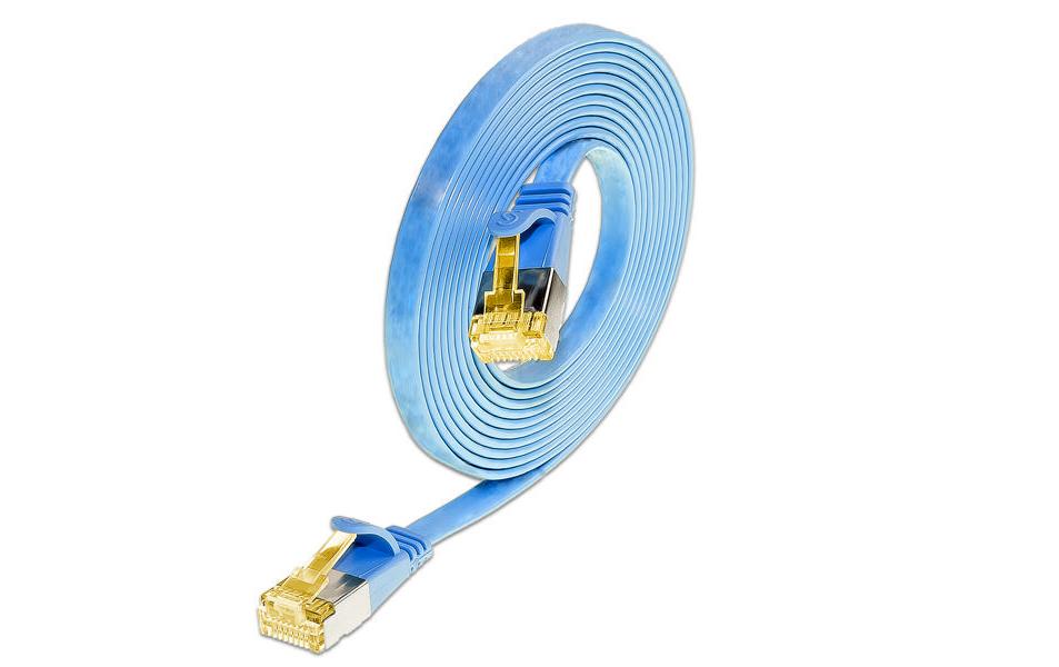 SLIM Câble patch slim  Cat 6A, U/FTP, 1.5 m, Bleu