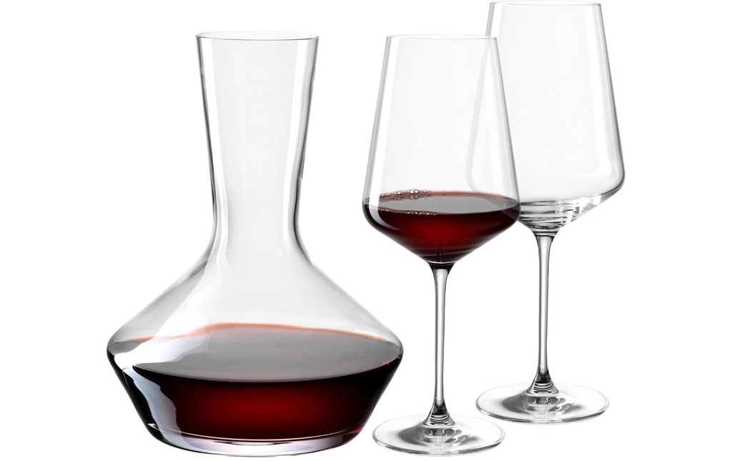LEONARDO Carafe à décanter + verres Puccini 3 pièces, 0.75 l, Transparent