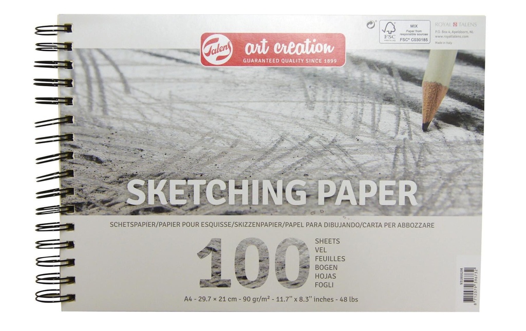 TALENS ART CREATION Bloc papier A4 Sketching (100 pces)