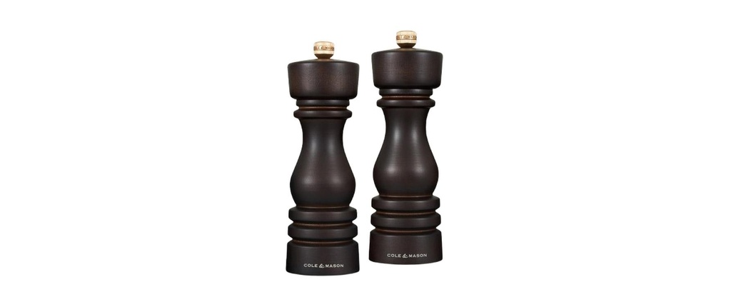 Cole&Mason Moulins à sel et à poivre London 2 x 18 cm, Brun foncé