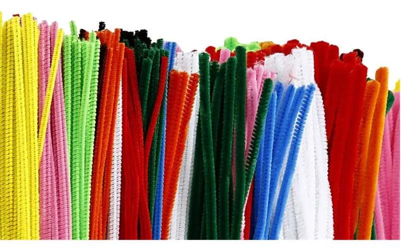 Creativ Company Fil-chenille 4, 6, 9 mm, diverses couleurs, 700 pièces