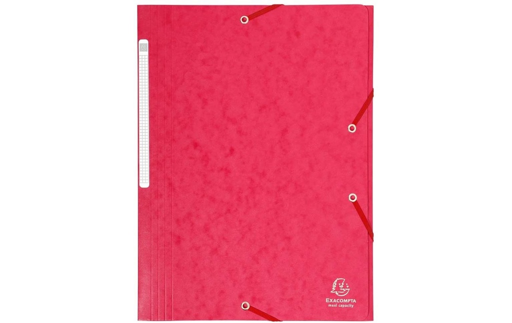 Exacompta Portfolio à ruban élastique Maxi A4 Rouge