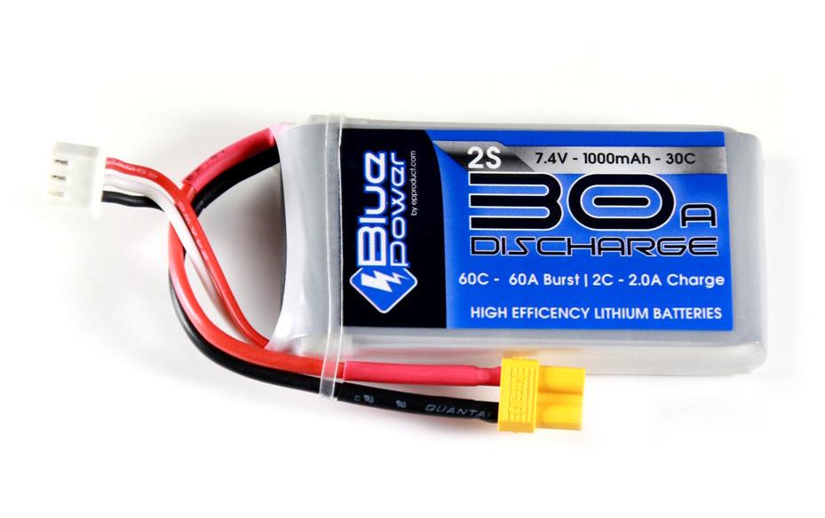 EP Batterie RC LiPo 1000 mAh 7,4 V 30C BluePower