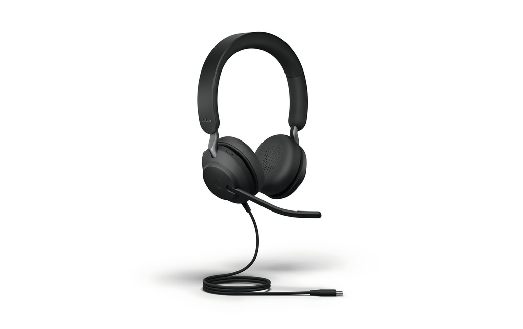 Jabra Casque avec micro Evolve2 40 SE Duo UC Noir, USB-C