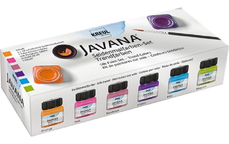 Kreul Peinture pour textile Peinture sur soie Javana 6 pièces. 20 ml chacune