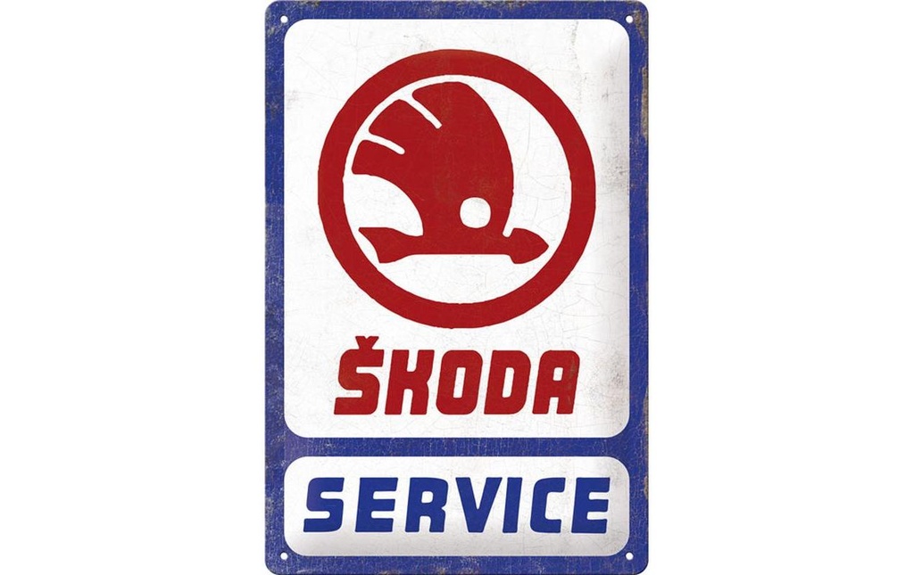 Nostalgic Art Plaque Skoda Service 30 x 40 cm, métal