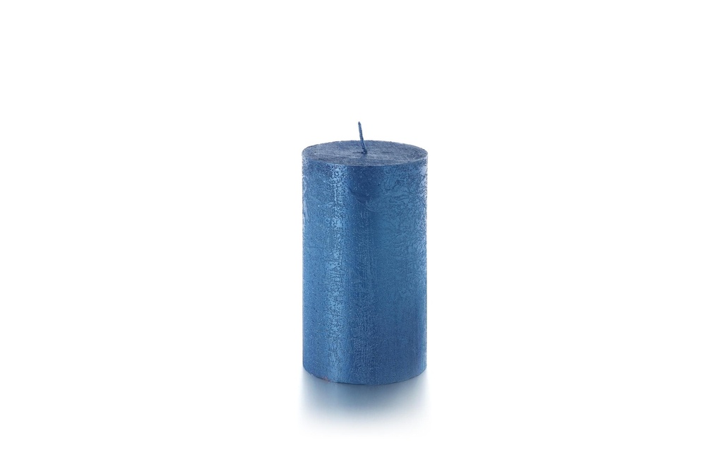 balthasar Bougie cylindrique Rustico 12 x 7 cm, Bleu