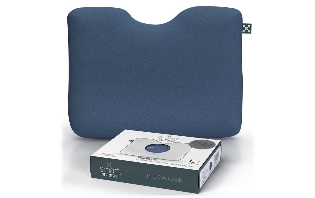 Smartsleep Taie d’oreiller Silence L 54 x 40 x 12 cm, Bleu foncé