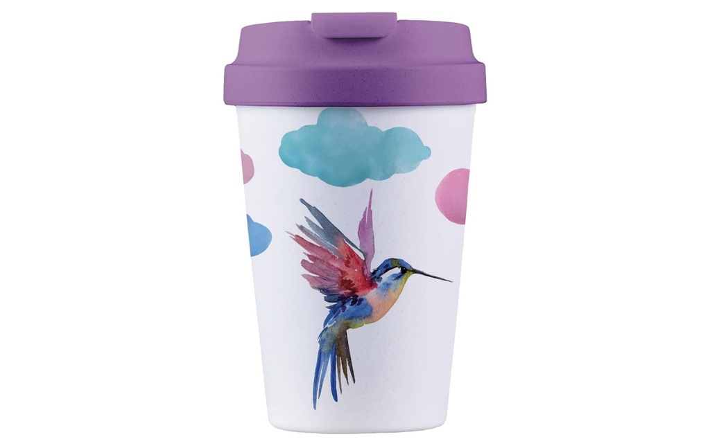 BioLoco Gobelet de plein air Easy Cup-Watercolor bird 350 ml