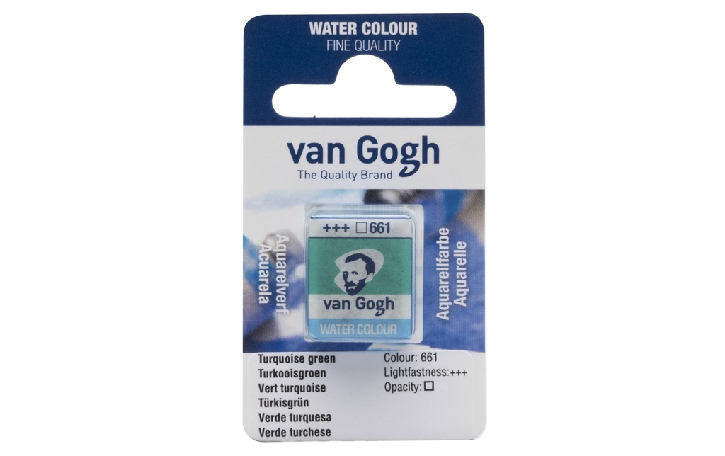 VAN GOGH Aquarelle godet vert turquoise
