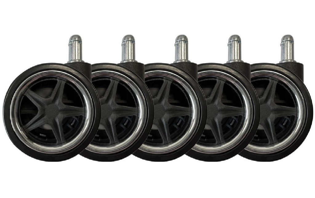 LC-Power Roulettes LC-CASTERS-DRIFT Lot de 5 chromes