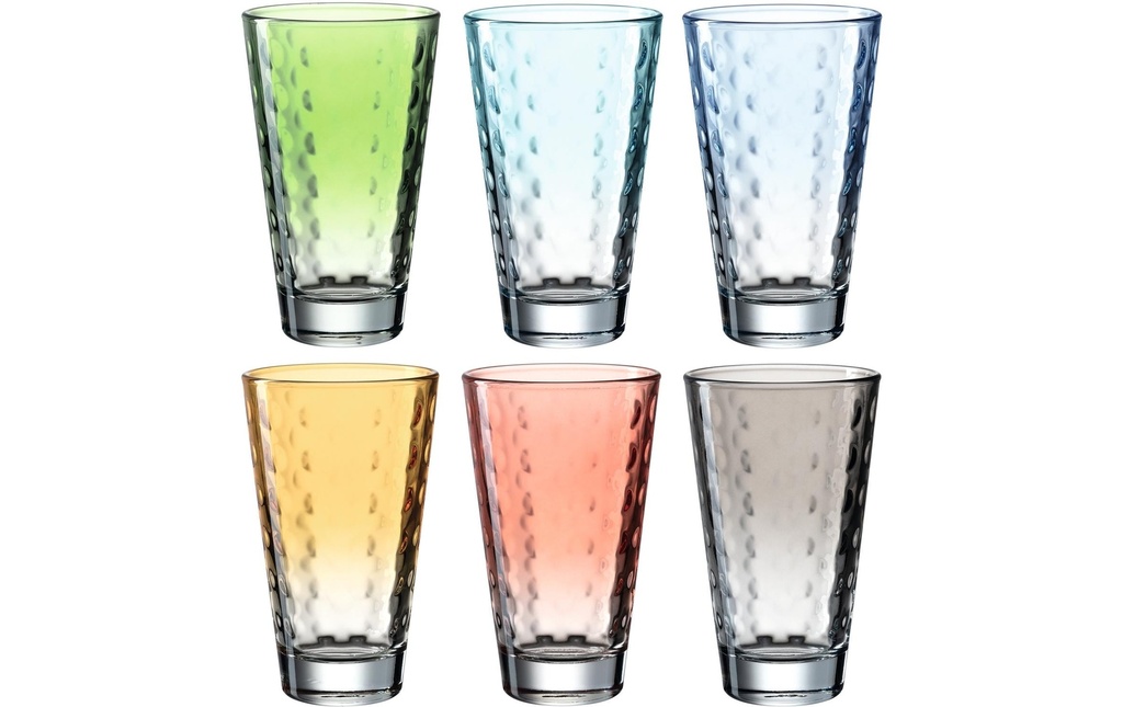 LEONARDO Verre Optic Pastell 300 ml, 6 Pièce/s, Multicolore