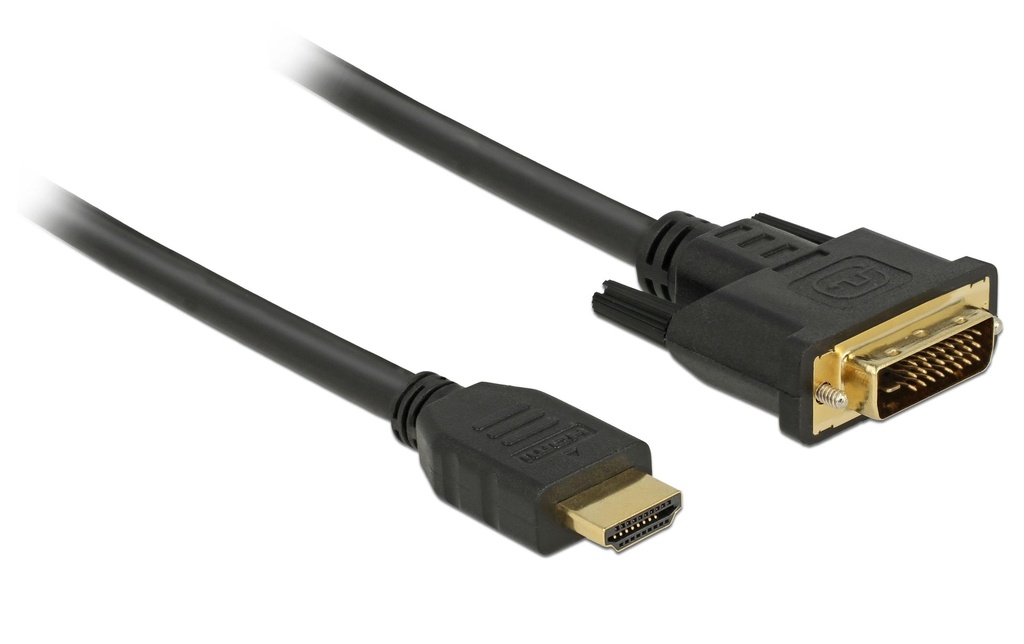 Delock Câble HDMI – DVI, 0.5 m, bidirectionnel