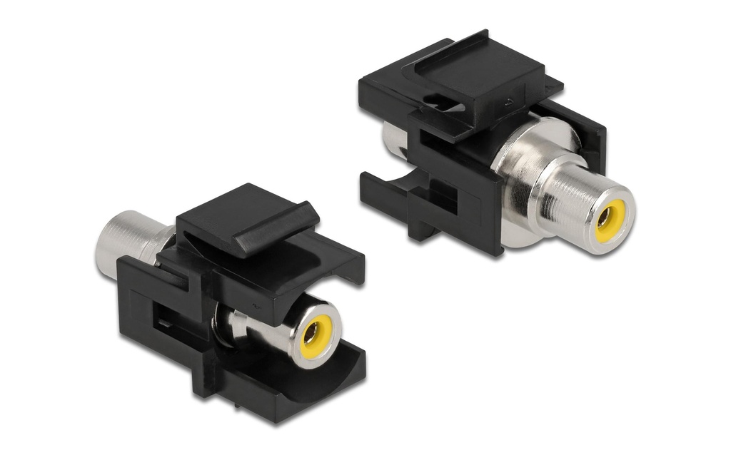 Delock Module Keystone RCA femelle à RCA femelle Jaune / Noir