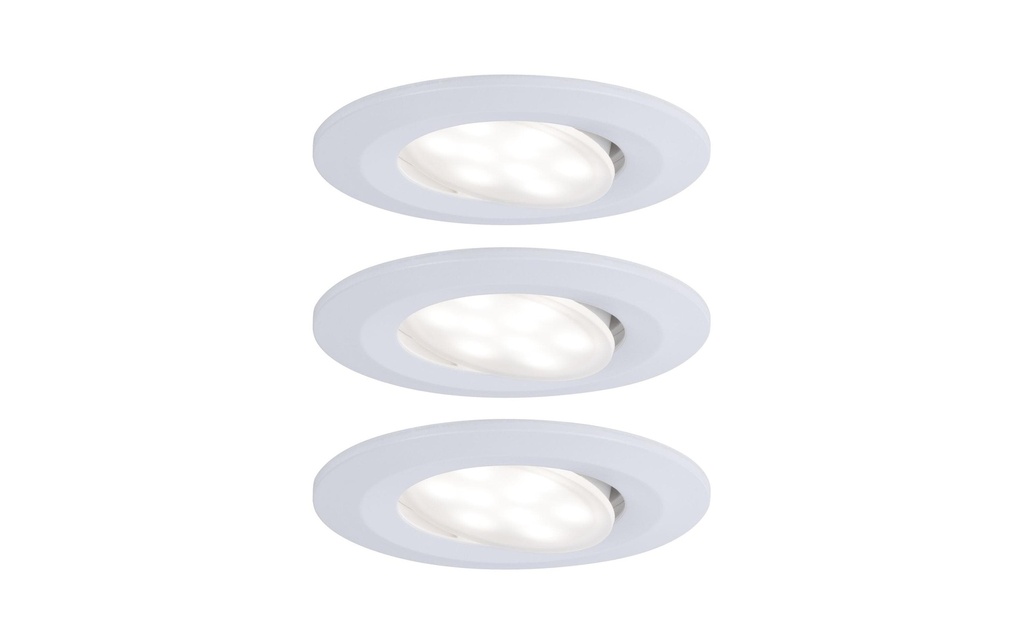 Paulmann Spot encastré Set de base LED Calla, 3 x 6W, 4.000K, blanc