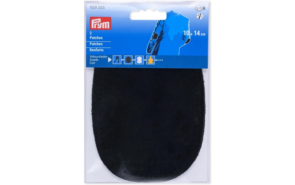 Prym Raccommodages 9,5 x 14.5 cm Imitation cuir, noir, 2 Pièce/s