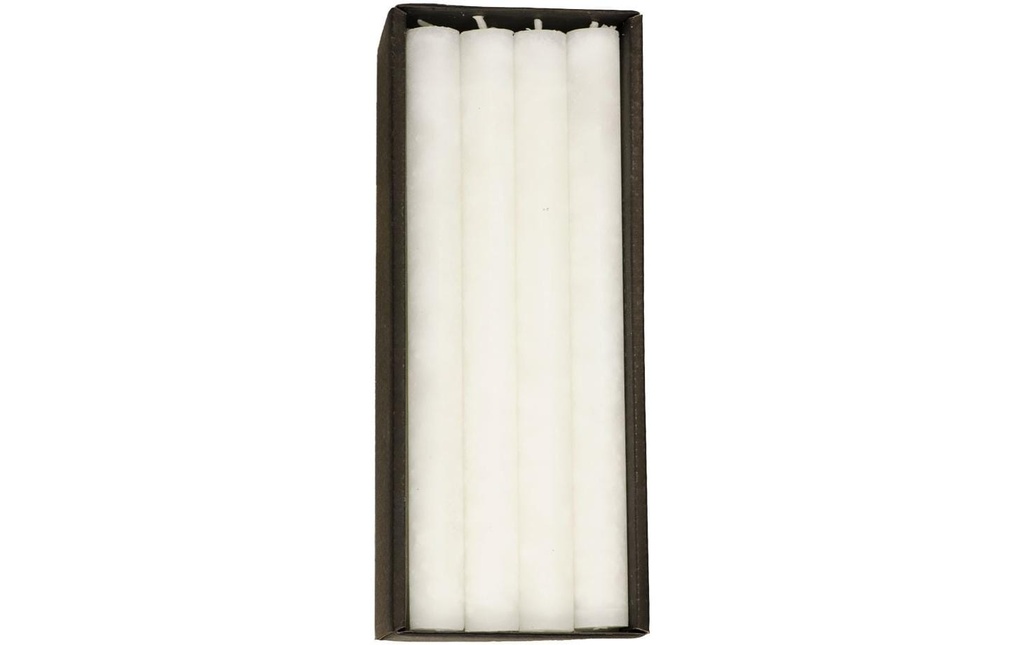 Schulthess Kerzen Bougie droite Blanc 4 pièces, 24 x 2.2 cm