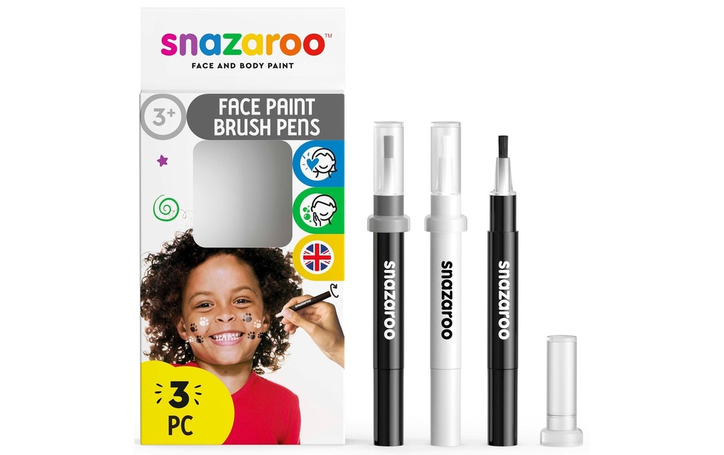 Snazaroo Accessoire Set de pinceaux 5 noir/blanc