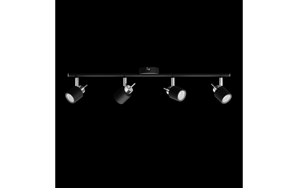 Philips Spot encastré Meranti, 4 x 35W GU10 Noir, sans ampoule