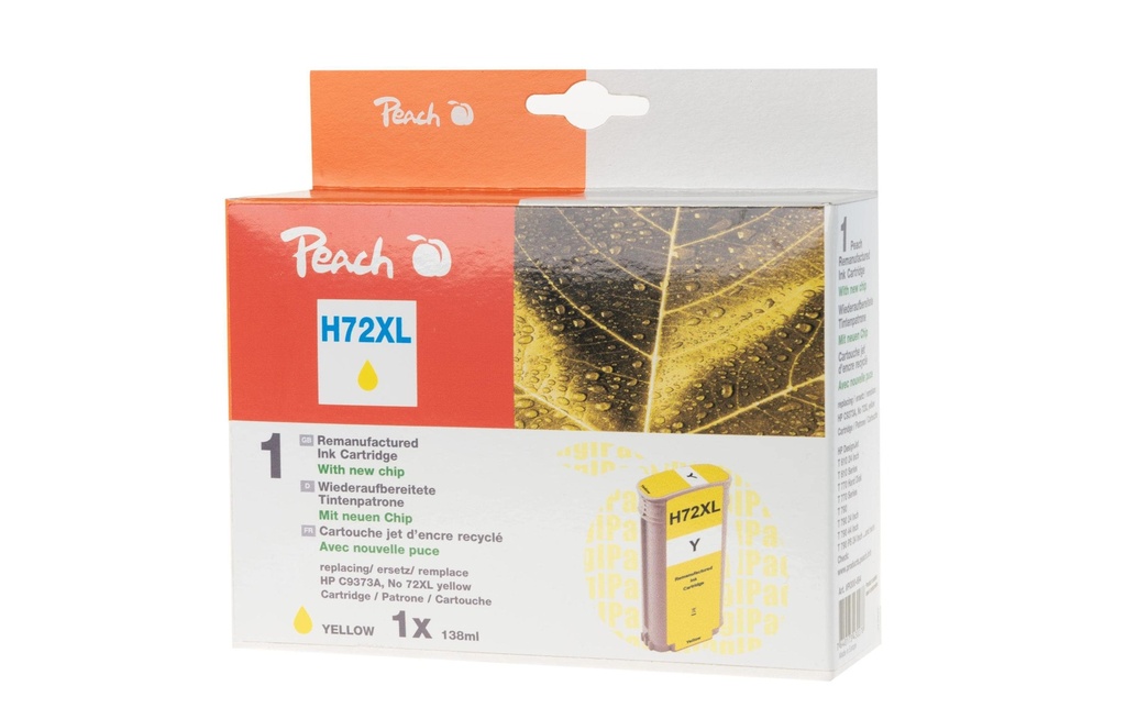 Peach Encre HP No. 72XL (C9373A) Yellow