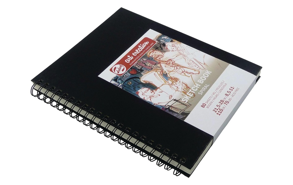 TALENS ART CREATION Livre esq.-spirale 21.7x28 (160 pces)