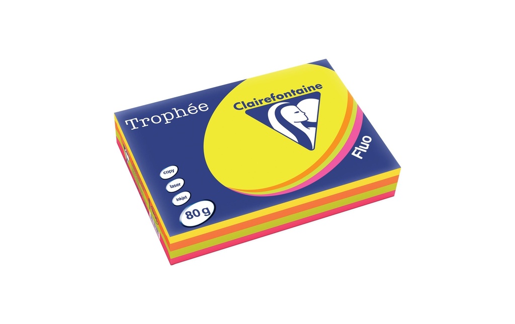 Clairefontaine Papier pour photocopie Trophée Colored Copy A4, Multicolore,80 g/m²