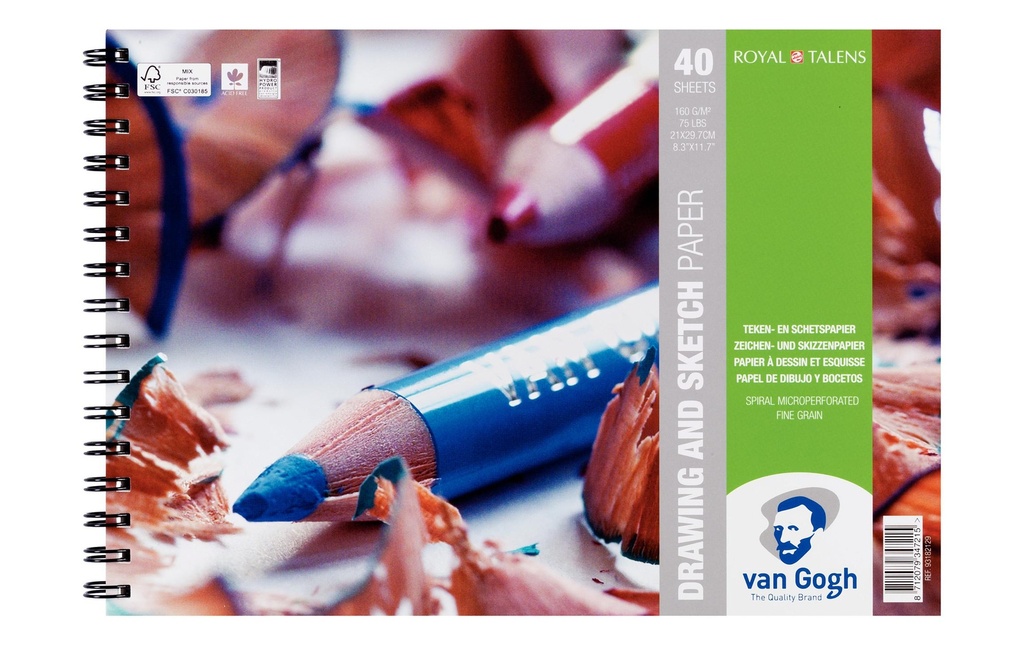 VAN GOGH Bloc papier A4 Drawing&Sketch (40 pces)