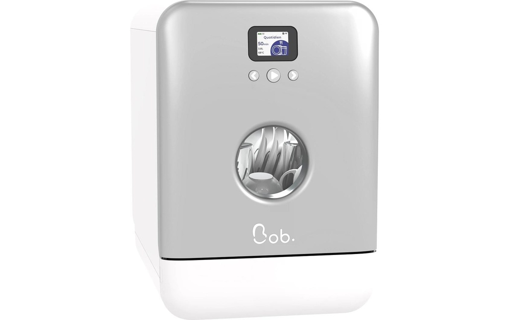 Daan Tech Lave-vaisselle de table Bob Blanc/Argent