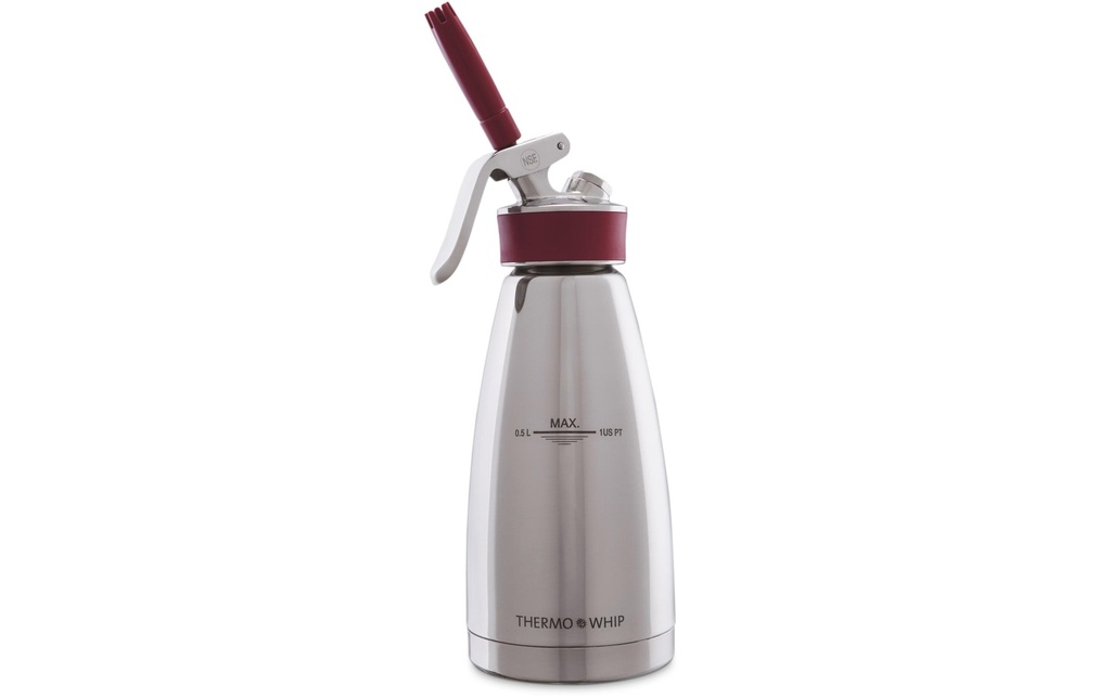 Kisag Souffleurs de crème Whipper Thermo 0.5 l, Argenté