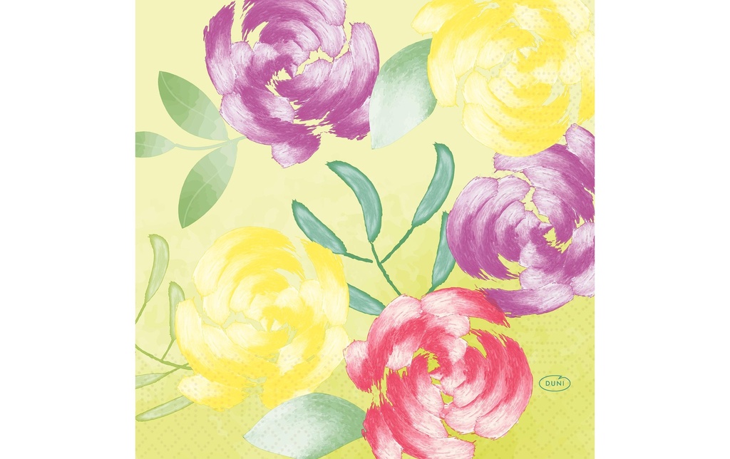 Duni Serviettes en papier Soft Tropics 33 cm x 33 cm, 50 Pièce/s