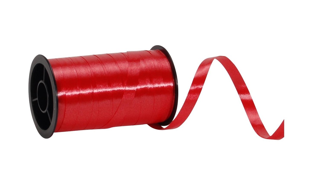 Spyk Ruban cadeau Poly Lisse 7 mm x 20 m, Rouge
