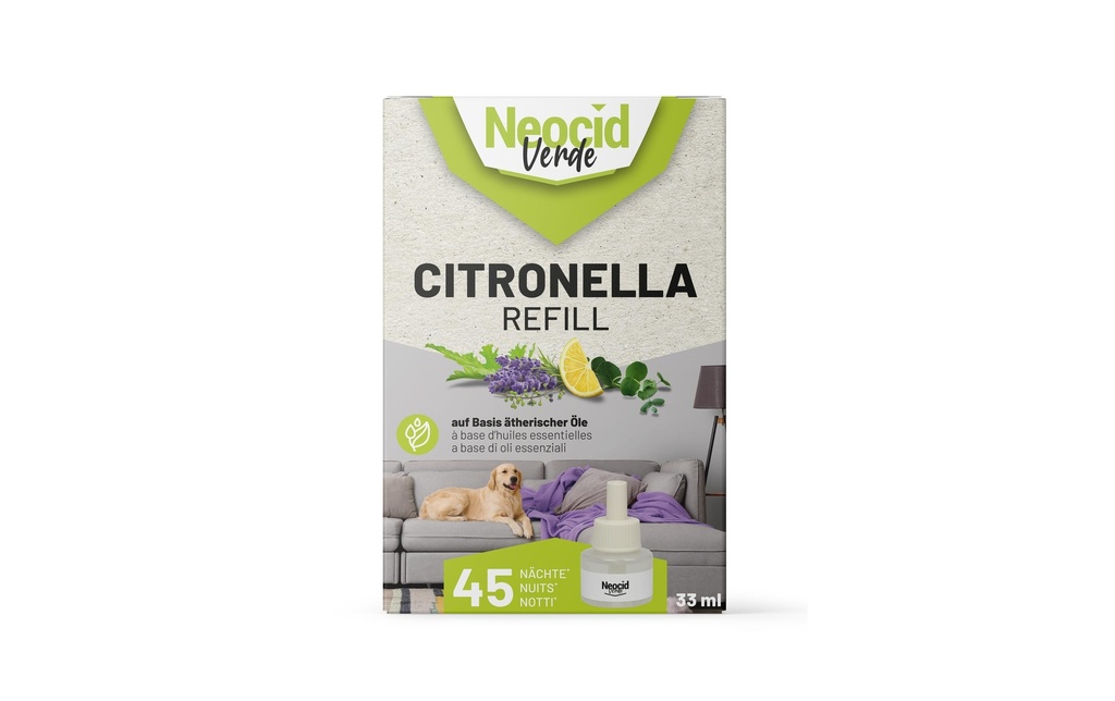 Neocid Expert Prise anti-moustiques Verde Citronella Bouteille rechargeable, 1 Pièce/s