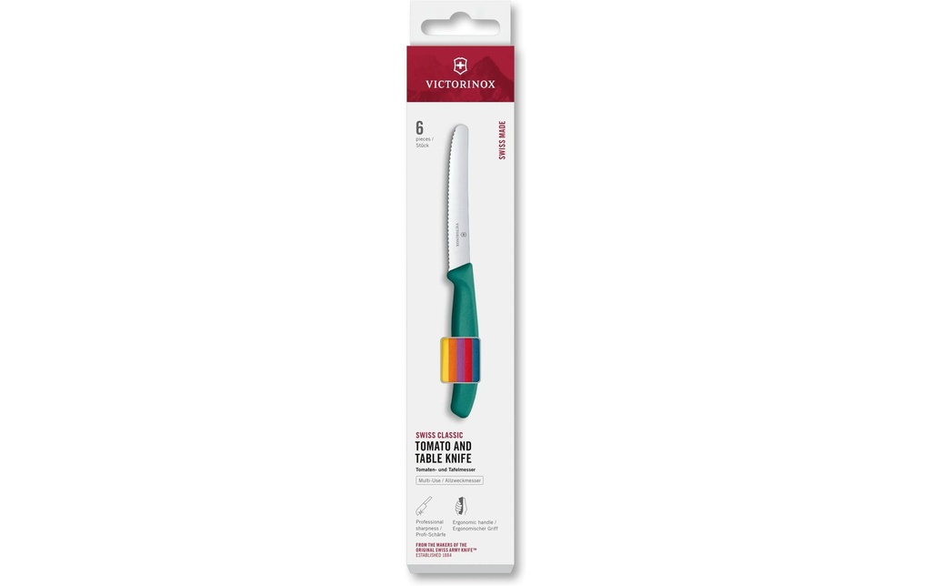 Victorinox Jeux de couteaux Swiss Classic, 6 pièces, 11 cm, assorties, boîte