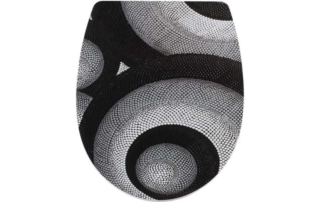 diaqua® Siège de toilette Arles Twist Noir/Gris