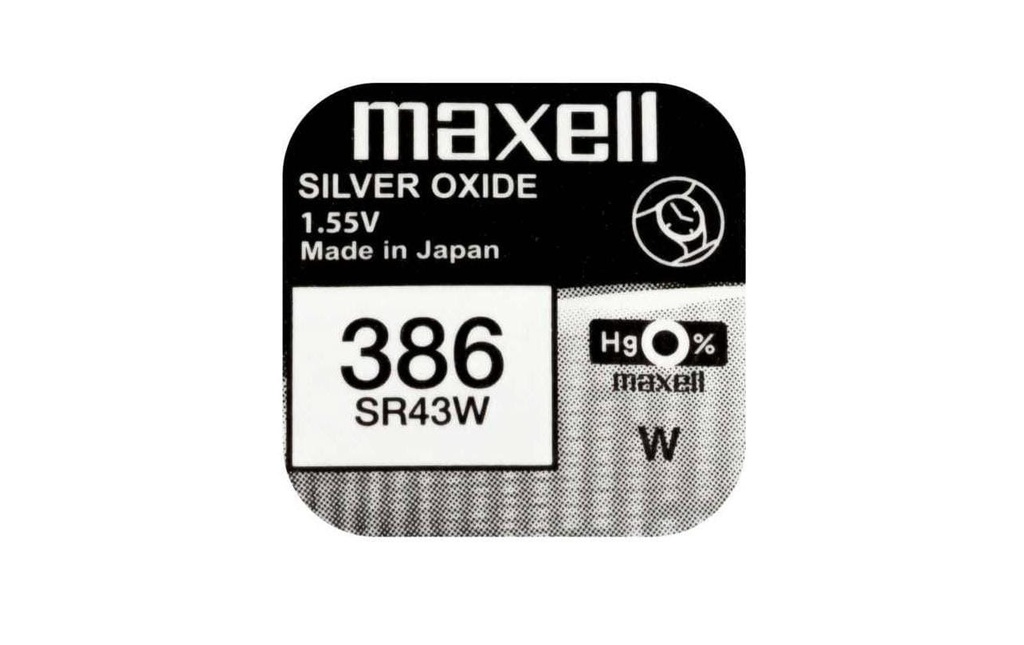 Maxell Europe LTD. Pile bouton 386 SR43W , 10 Pièce/s