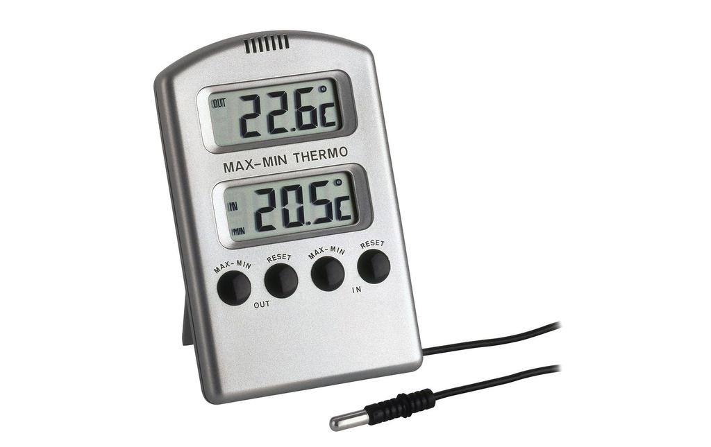 TFA Dostmann Thermomètre Digital, Argent / Métallique