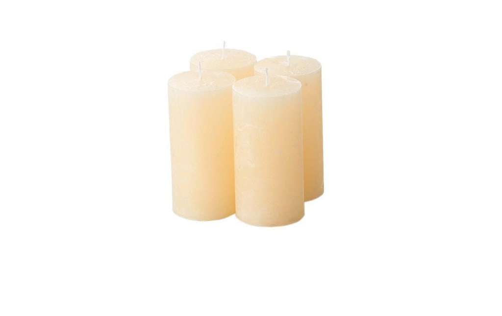 balthasar Bougie cylindrique Rustico Ecru, 4 pièces