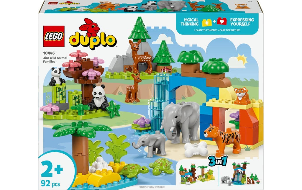 LEGO® DUPLO® Set de familles d'animaux sauvages 3 en 1 10446